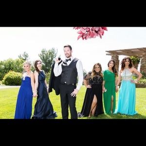 Black Ball Gown with high slit